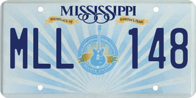 MS license plate MLL148