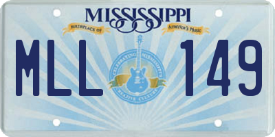 MS license plate MLL149