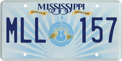 MS license plate MLL157