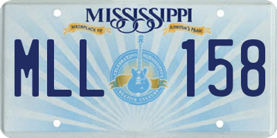MS license plate MLL158