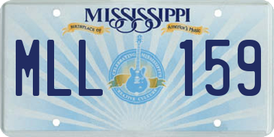 MS license plate MLL159