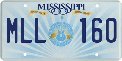 MS license plate MLL160