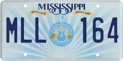 MS license plate MLL164