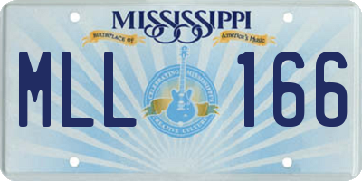 MS license plate MLL166