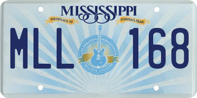 MS license plate MLL168