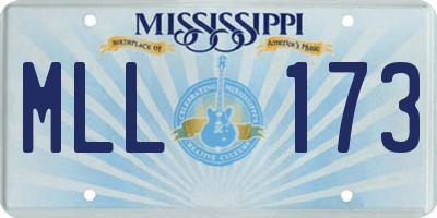 MS license plate MLL173