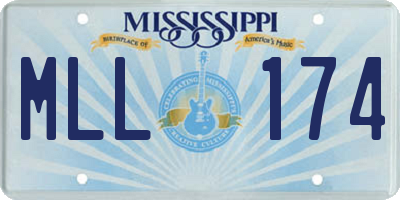 MS license plate MLL174