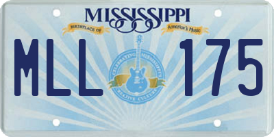 MS license plate MLL175