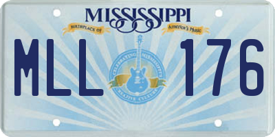 MS license plate MLL176