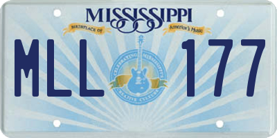 MS license plate MLL177