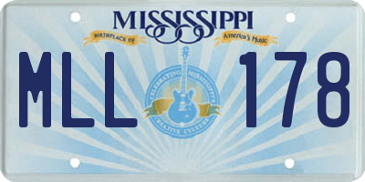 MS license plate MLL178