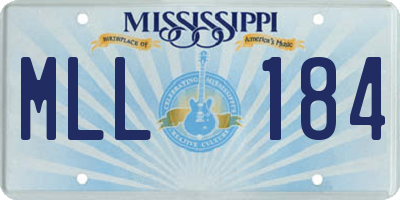 MS license plate MLL184