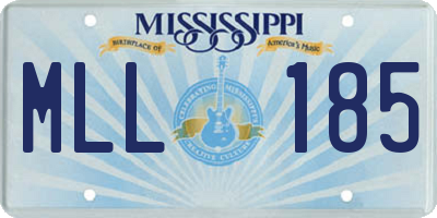 MS license plate MLL185