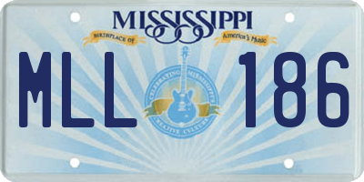 MS license plate MLL186