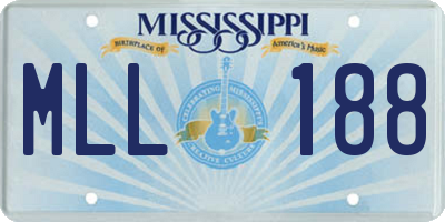 MS license plate MLL188
