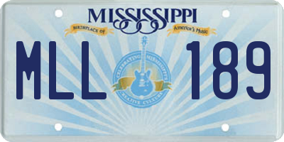 MS license plate MLL189