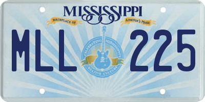 MS license plate MLL225