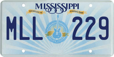 MS license plate MLL229