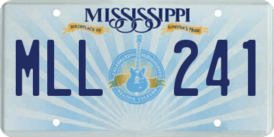 MS license plate MLL241