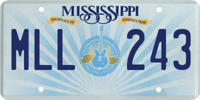 MS license plate MLL243