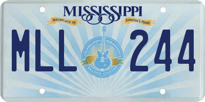 MS license plate MLL244
