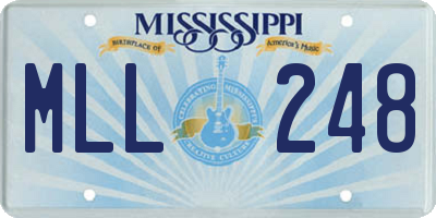 MS license plate MLL248