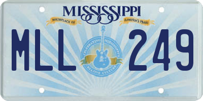 MS license plate MLL249