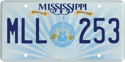 MS license plate MLL253