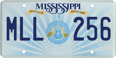 MS license plate MLL256