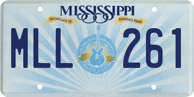 MS license plate MLL261