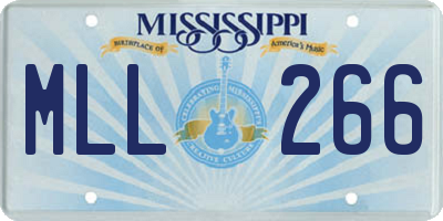 MS license plate MLL266