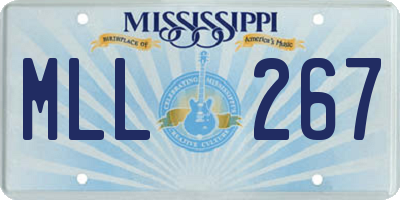 MS license plate MLL267