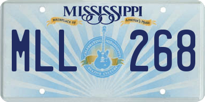 MS license plate MLL268