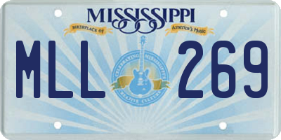 MS license plate MLL269