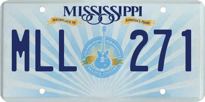 MS license plate MLL271