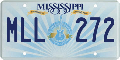MS license plate MLL272