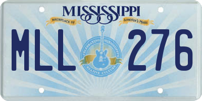 MS license plate MLL276
