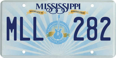 MS license plate MLL282