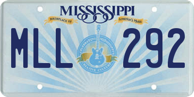 MS license plate MLL292