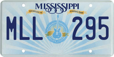 MS license plate MLL295