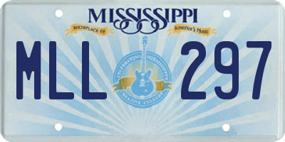 MS license plate MLL297