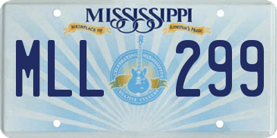 MS license plate MLL299