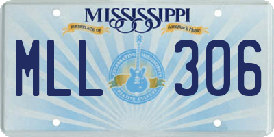 MS license plate MLL306