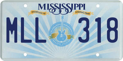 MS license plate MLL318