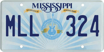 MS license plate MLL324