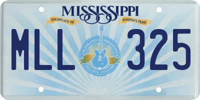 MS license plate MLL325