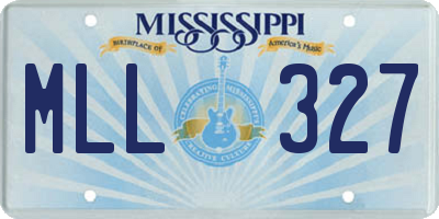 MS license plate MLL327