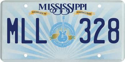 MS license plate MLL328