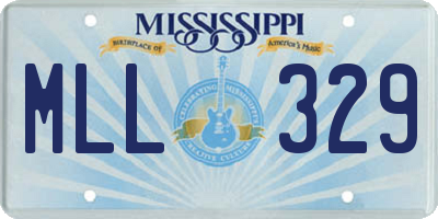 MS license plate MLL329