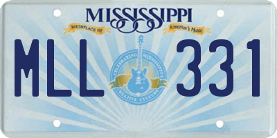 MS license plate MLL331